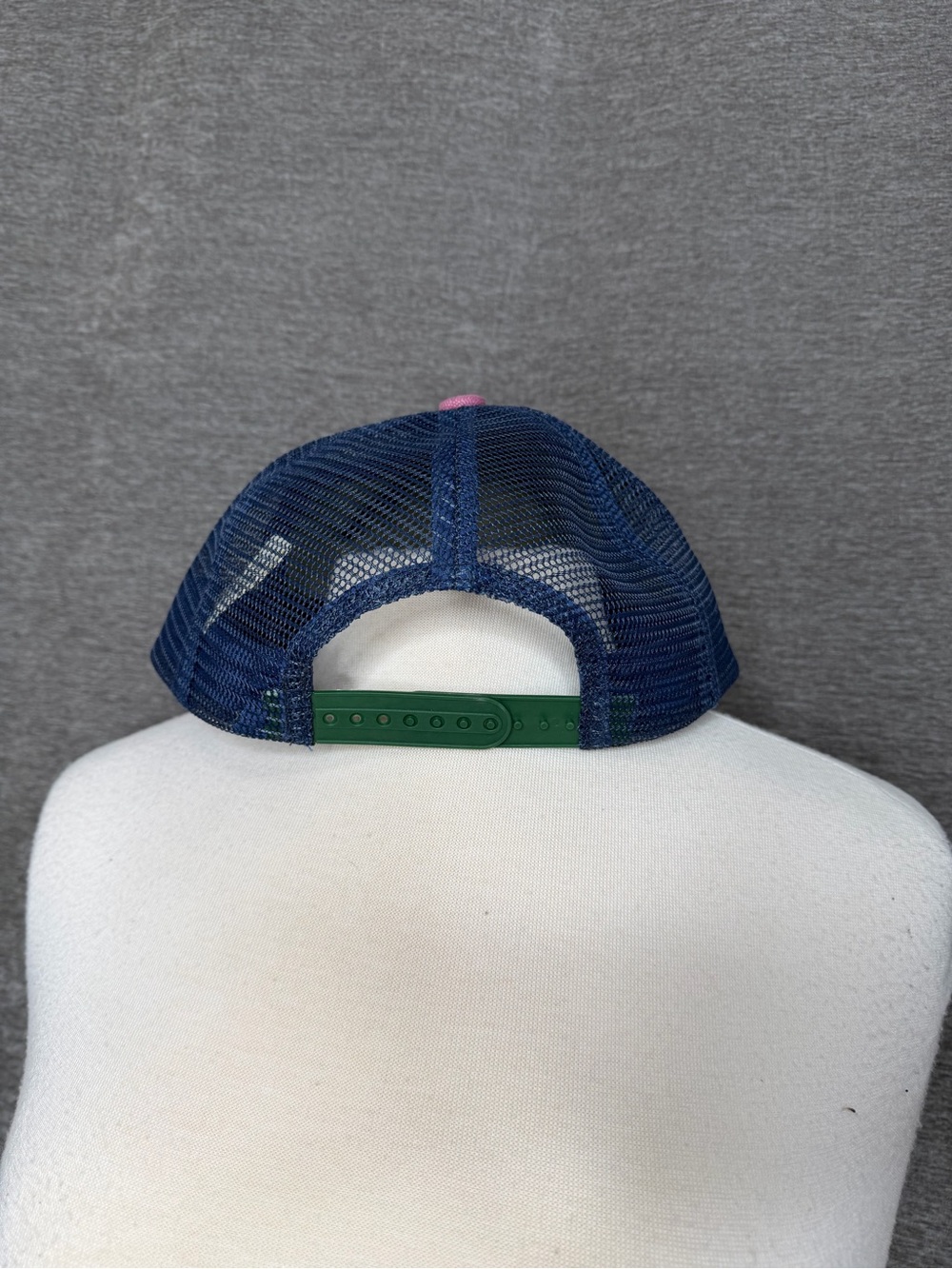 NATURAL LIFE Blue Mesh Trucker Cap with Olive Panel - Picture 2 of 3